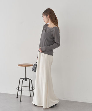 earth music&ecology 【SET2点】ツイストキャミレイヤードカットソー Gray