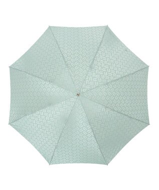 MOONBAT FURLA 折りたたみ傘 モノグラムジャガード UV 8本骨 日本製 ミントグリーン