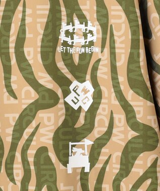 PW CIRCULUS 【UV遮蔽率99.5%  UVカット/速乾/ストレッチ】【MEN】ストライプカモフラ モックT ゴルフ カーキ系5