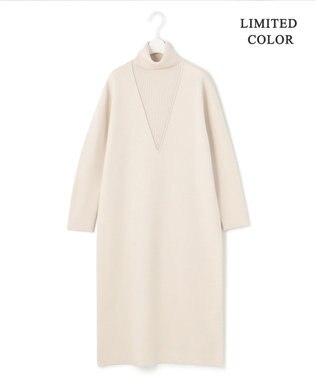 ICB 【WEB限定カラーあり】ウールブレンドスムース レイヤードデザインワンピース トープ系［WEB限定］