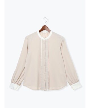 Te chichi パール釦フロントタックブラウス ベージュ