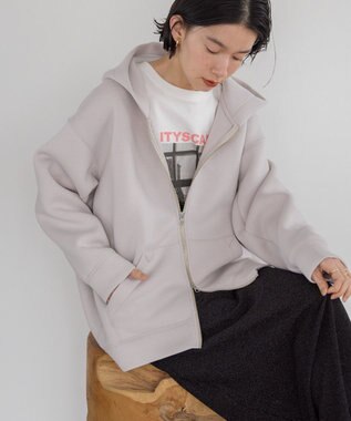 AMERICAN HOLIC ダンボールポンチＺＩＰパーカー Light Gray Mixture