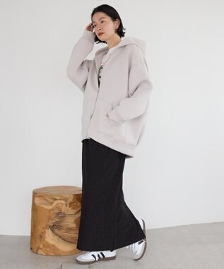 AMERICAN HOLIC ダンボールポンチＺＩＰパーカー Light Gray Mixture