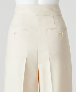 23区 S 【エステータ】ウールダブルクロス ワイドパンツ アイボリー系