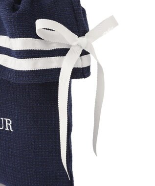 Maison de FLEUR マリンダブルリボン２Ｗａｙトートバッグ Navy