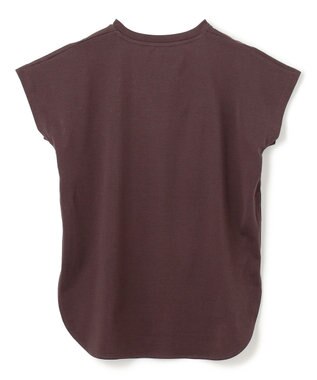 UNFILO BEAUTY FORM ロゴ刺繍フレンチスリーブTシャツ ブラウン