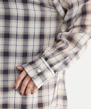 Green Parks カシュクールシアーシャツ Ivory