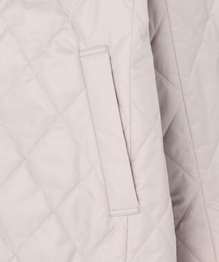 J.PRESS LADIES S 【2way】VINAジェットオックス ノーカラー コート グレージュ系