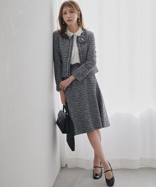 組曲 S 【WEB限定・2WAY】ジョーゼットシフォンレース襟 ブラウス アイボリー系