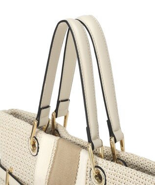 YECCA VECCA 【A4対応】2wayライントートバッグ Ivory
