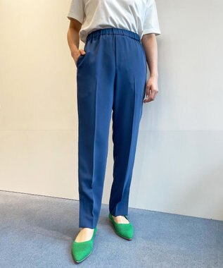 UNFILO 【ストレッチ/洗える】出会えるパンツ テーパード ダルブルー系