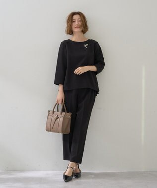 YECCA VECCA 【2点SET】バックフリルデザインセットアップ Black