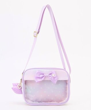 ANY KIDS クリアポケットショルダーバッグ レインボー