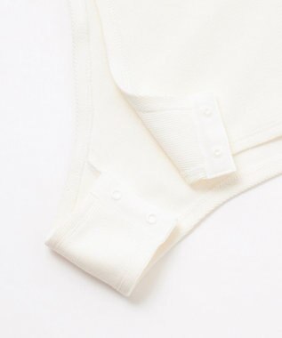 NAVE 【Nave・洗える/ストレッチ素材】ボディスーツ ロングスリーブ ホワイト系