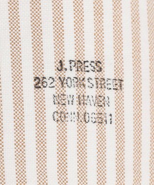 J.PRESS MEN 【IVY COLLECTION】【毎シーズン大好評】バックブル ロンストクレイジーパターン バンドカラーシャツ ベージュ系1