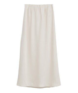 YECCA VECCA サテンフレアスカート Ivory