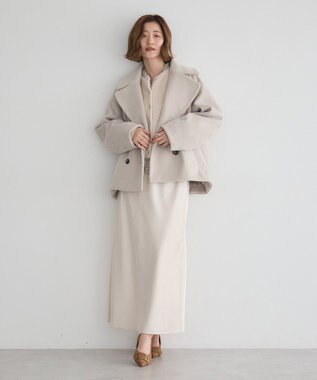 YECCA VECCA サテンフレアスカート Ivory