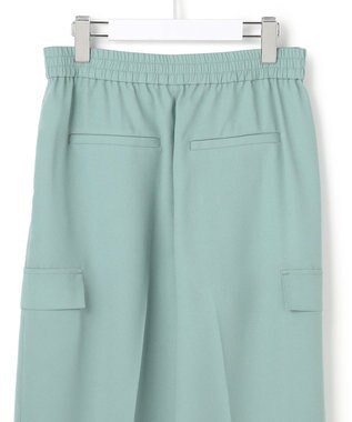 ICB 【先行予約】 FluidBackSatin ワイドストレートカーゴパンツ ダークセージ