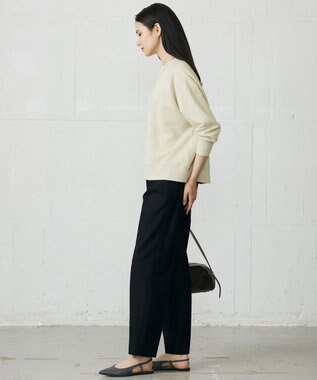 自由区 L クリアループバックレタリング スウェット ベージュ