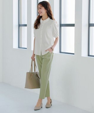 Tiaclasse 【小倉優子さん着用・洗える】カラーテーパードパンツ ミント