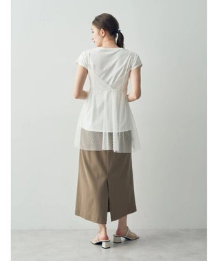 YECCA VECCA 【2点SET】マルチwayチュールオーバーキャミSET/Tee Off White