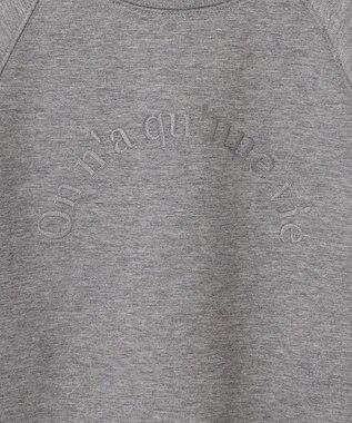 ANY L ロゴ刺繍ダンボールトレーナー グレー