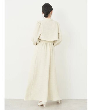 earth music&ecology ＳＥＴ２点ジャガードボレロ＋ワンピース Ecru