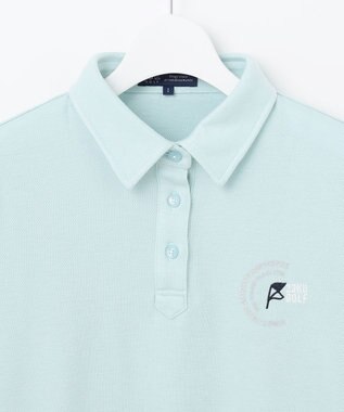 23区GOLF 【WOMEN】【吸湿発熱】グランサーモカノコ 裏起毛シャツ スカイブルー系