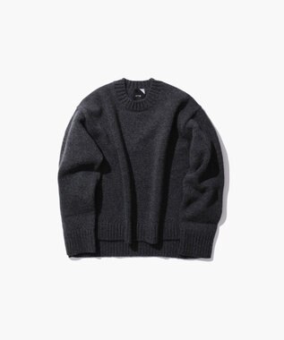 ATON COOMA LAMBS WOOL | ショートクルーネックプルオーバー CHARCOAL GRAY