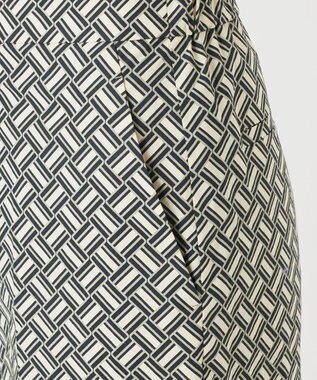 23区 S 【R(アール)】ジオメトリックプリント ワイドパンツ ジオメトリックプリント