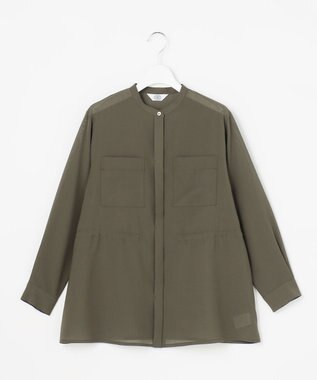 J.PRESS LADIES S RELAXION Sheer ボイル ブラウス カーキ系