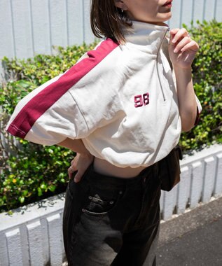 WEGO 刺繍ハーフジップT