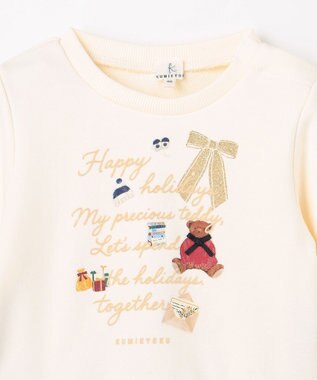 組曲 KIDS 【90-100㎝】 ホリデー トレーナー エクリュ