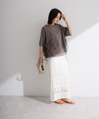 Green Parks ＳＥＴ２点チュール＋半袖ＴＥＥ Charcoal Gray