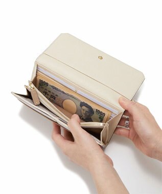 TOPKAPI 【TOPKAPI】バイカラー レザー 長財布 LEAN リーン グレージュ