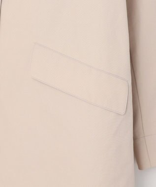 J.PRESS LADIES S 【2way】VINAジェットオックス ノーカラー コート グレージュ系