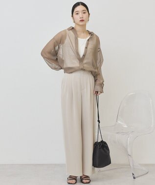 AMERICAN HOLIC 【イージーケア】ドレープパンツ Light Beige