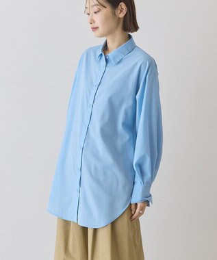 AMERICAN HOLIC 【2点セット・イージーケア】ビスチェ＋シャツ Sax