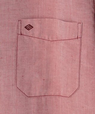 JOSEPH ABBOUD 【オーガニックコットン】リヨセルリネン シャツ ワイン系