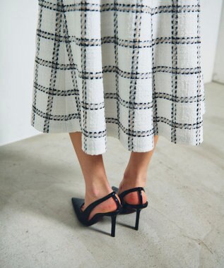 GRACE CONTINENTAL チェックツイードジャンパースカート ホワイト