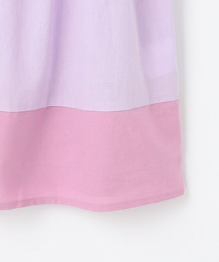 組曲 KIDS 【UVケア】【110-140㎝】バイカラー ワンピース ラベンダー