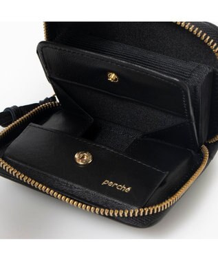 UNBILLION ペルケ perche / シーププリーツ・ジャバラカードウォレット ブラック