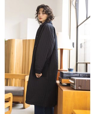 AMERICAN HOLIC キルポカ異素材Ｍｉｘロングコート Black