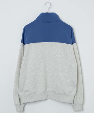 WEGO ハーフジップ切り替えBIBPO 杢グレー