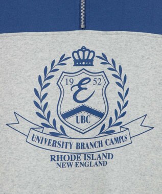 WEGO ハーフジップ切り替えBIBPO 杢グレー