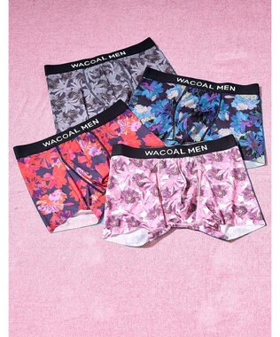 WACOAL MEN ボクサーパンツ 【DREAMS COME TRUE 35th Anniversaryコラボ】 メンズ 下着 【気持ちいいパンツ】 ズレにくい 前閉じ 通気性 吸汗速乾性 抗菌防臭 ドリカム フリーカッティング(裾部分) WT3422 /ワコールメン ピンク