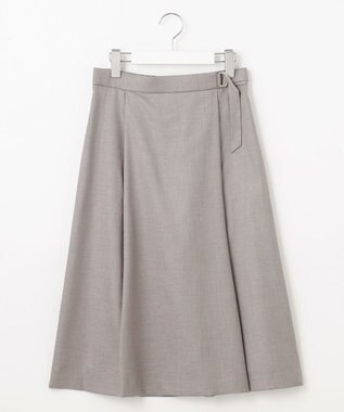 J.PRESS LADIES 【セットアップ対応・洗える・UVケア・速乾】 OXIJEWELストレッチ スカート ライトグレー系