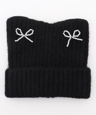 ANY KIDS ネコニットキャップ ブラック