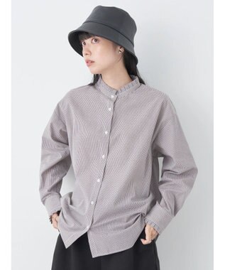 earth music&ecology スタンドフリルシャツ