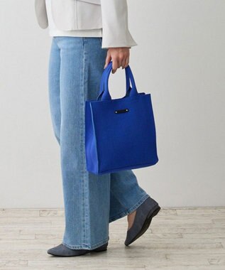 ROOTOTE 1062【ラメ糸ミックス－正方形型】LT.スクエア.グリンプス.ニット-A 02：ブルー